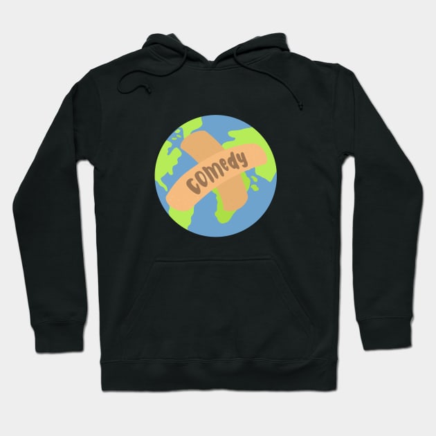 Healing the world with comedy Hoodie by claysus